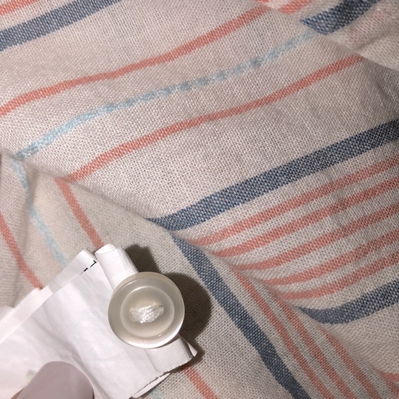 Lucky brand large striped button down cotton top - Picture 6 of 7